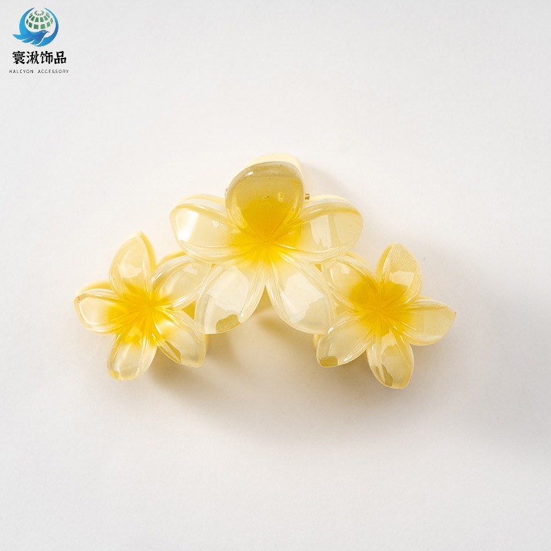 Picture of Cross-border egg flower clip large high-grade gradient Flower hairpin back head updo ponytail shark clip headdress