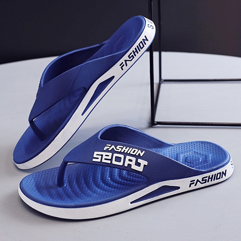 Flip-Flops Men's Summer Outer Wear Home Slippers Non-Slip Non-Stinky Feet Trendy Men's Thick-Soled Beach Sandals