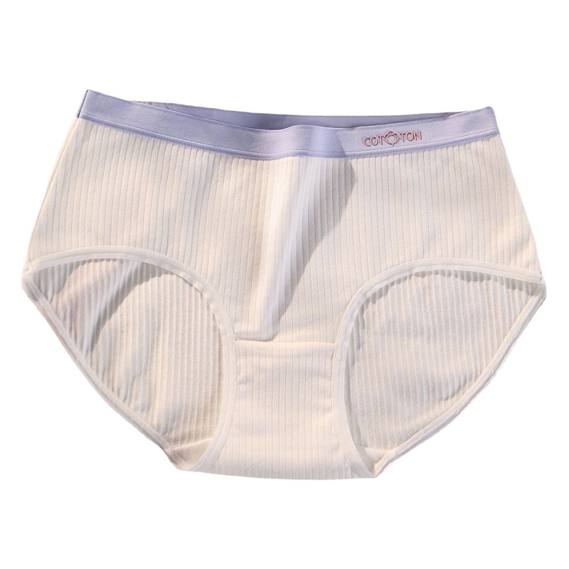 Japanese Style Class a Cotton Underwear Women's Pure Cotton Large Size 100kg Seamless Polylactic Acid Antibacterial Crotch Girly Style Mid-Waist Briefs