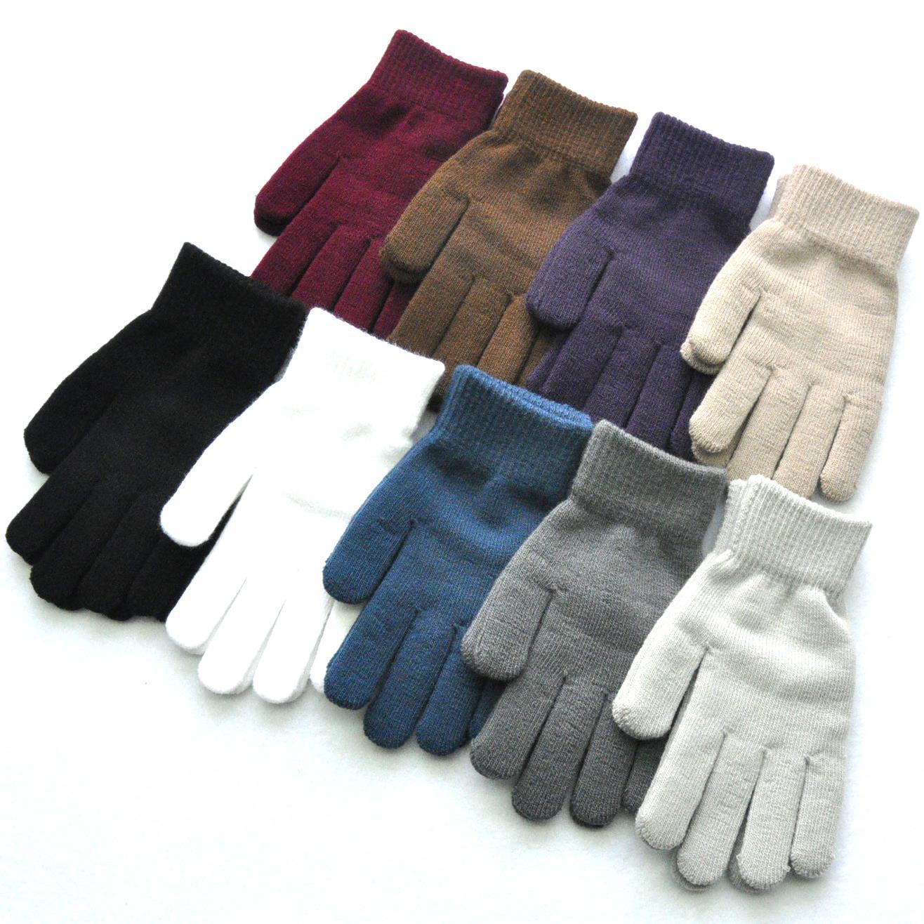 Picture of Explosions gloves men and women solid color knitted wool gloves winter warm plus velvet padded riding gloves wholesale