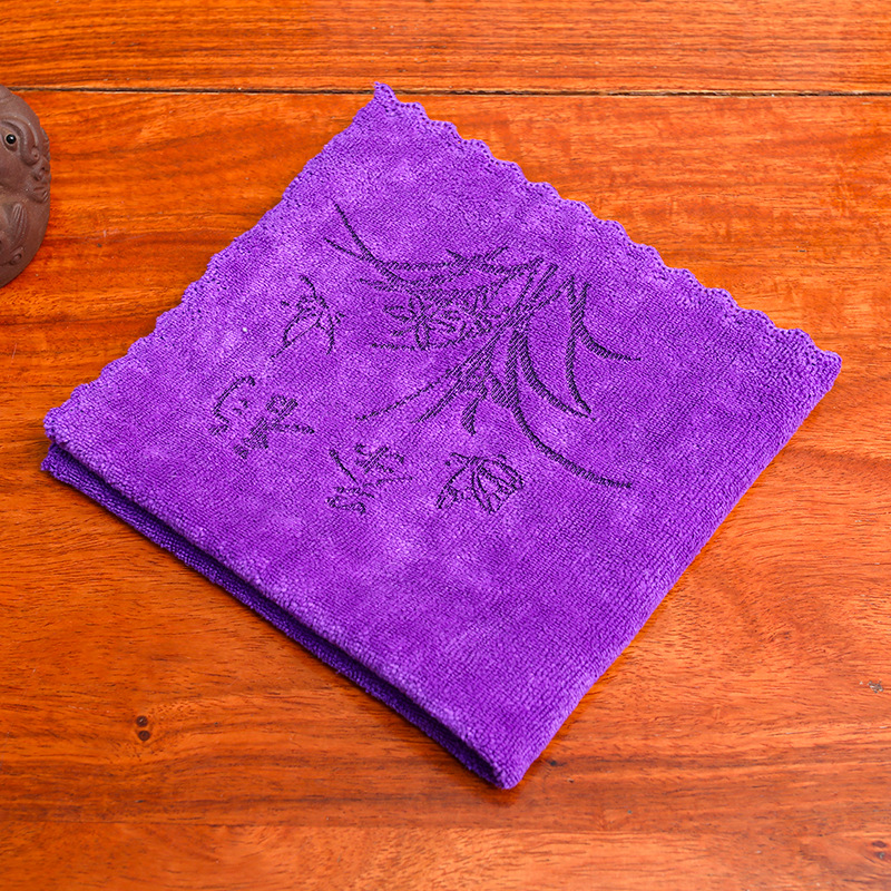 Picture of Tea Towel Absorbent Thickened Tea Table Rag Tea Towel Microfiber Fixed Logo Pot Towel Giving Independent Packaging