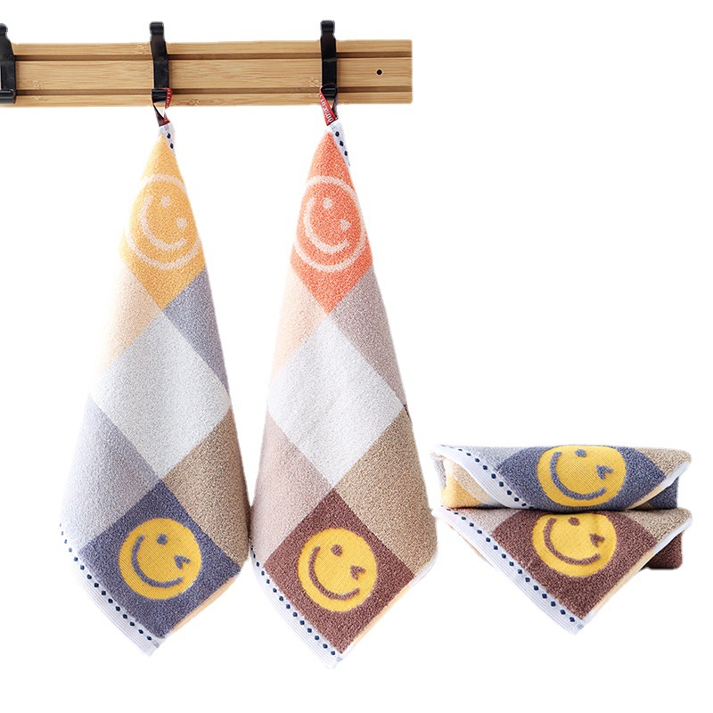 Picture of Cotton Hangable Small Square Household Hand Wipe Face Wipe Cotton Face Towel Soft Absorbent No Hair Drop Unisex