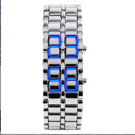 Picture of Foreign Trade Cross-Border Popular Led Lava Watch Binary Led Student Couple Watch Led Digital Watch Chain Hand