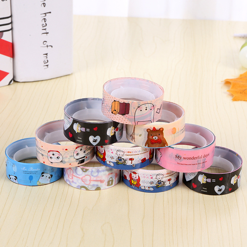 Korean cute cartoon tape small color decorative tape DIY color tape a variety of mixed hair