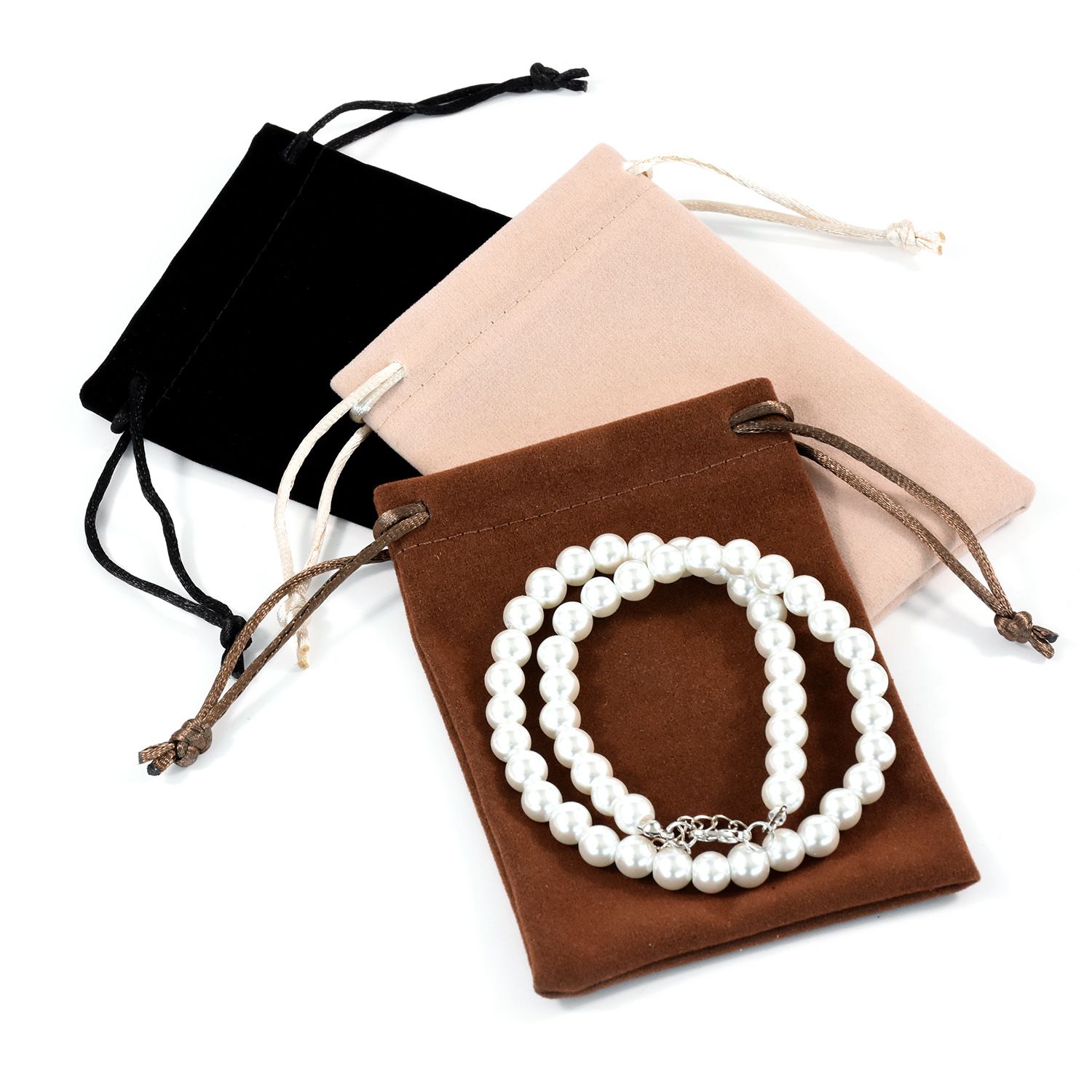 Factory wholesale simple wind large hair dryer storage bag jewelry dust bag flocking bag