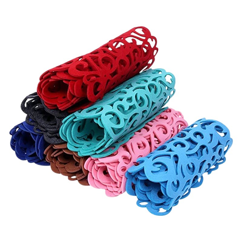 Supply felt table mat non-woven non-slip thermal insulation felt cup mat bowl mat wholesale custom color felt table runner
