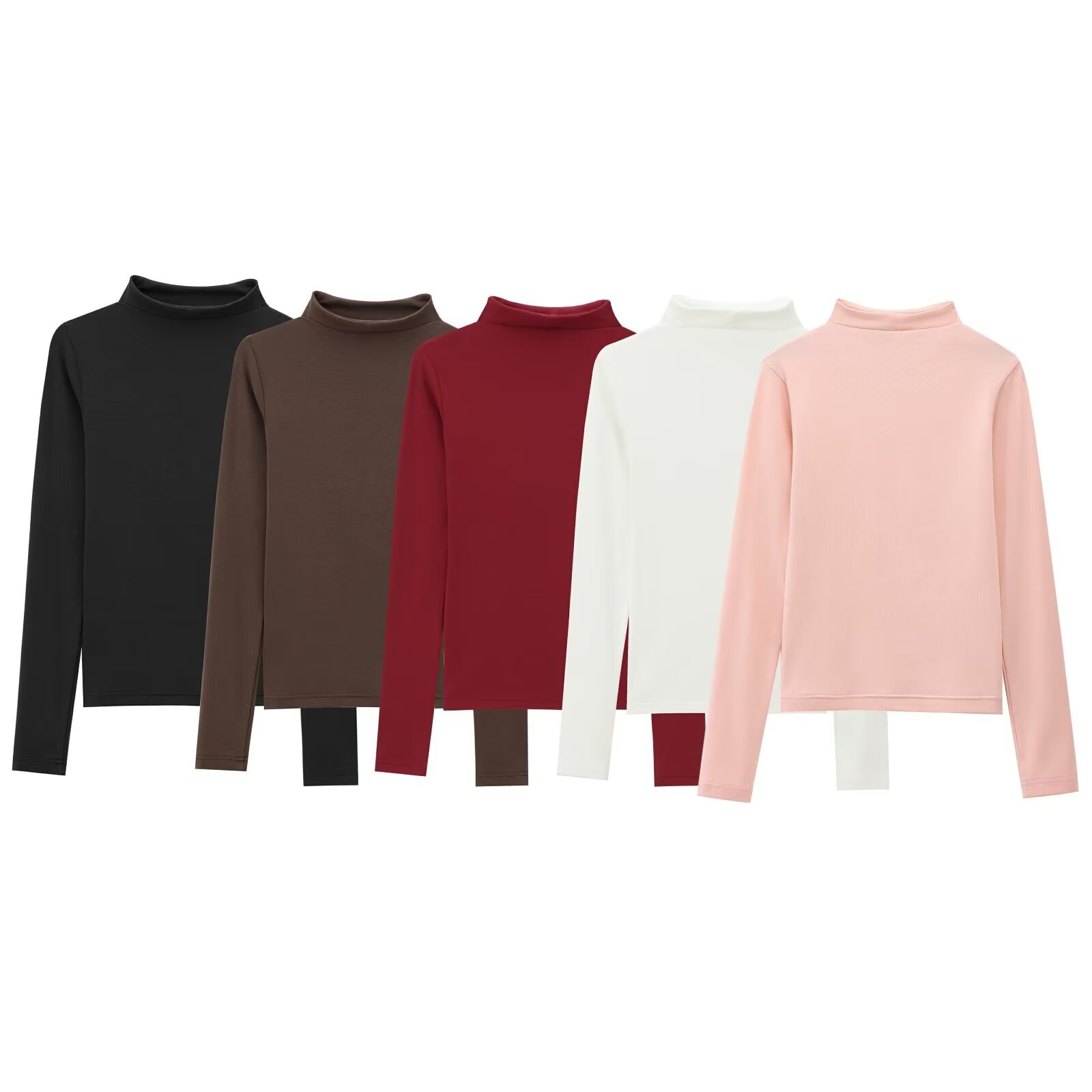 ZA cross-border women's clothing wholesale European and American style early spring new fashion Joker stretch slim long sleeve T-shirt 4174678