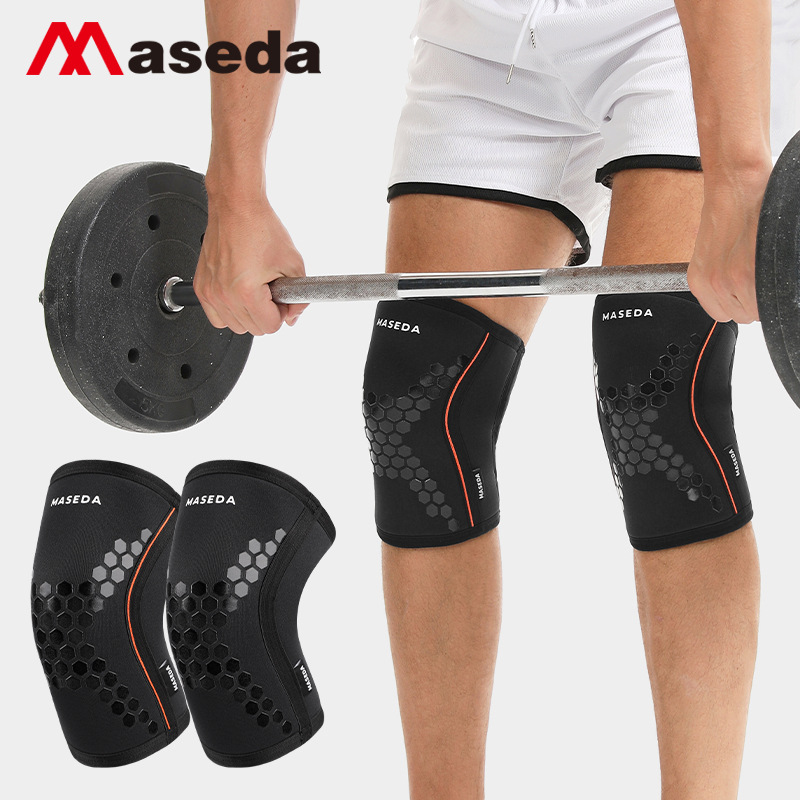 Masida Hercules Knee Pad 7mm Thickened Diving Material Pressurized Knee Pad Weightlifting Squat Strength Training Pad