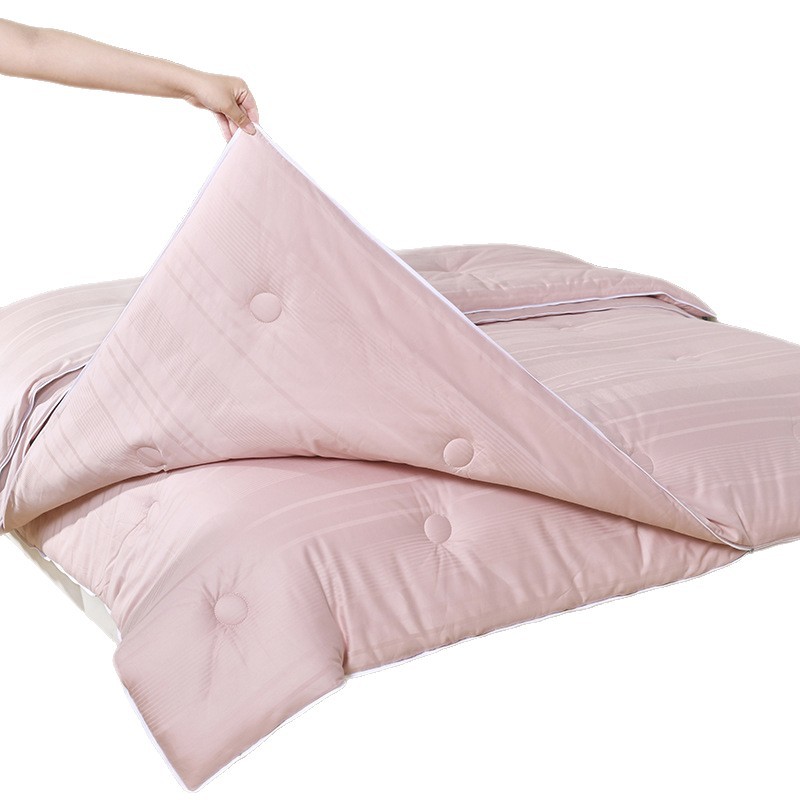 Picture of Cotton A mother and child quilt two-in-one zipper style thickened warm tribute satin jacquard winter quilt single double spring and autumn quilt core 4