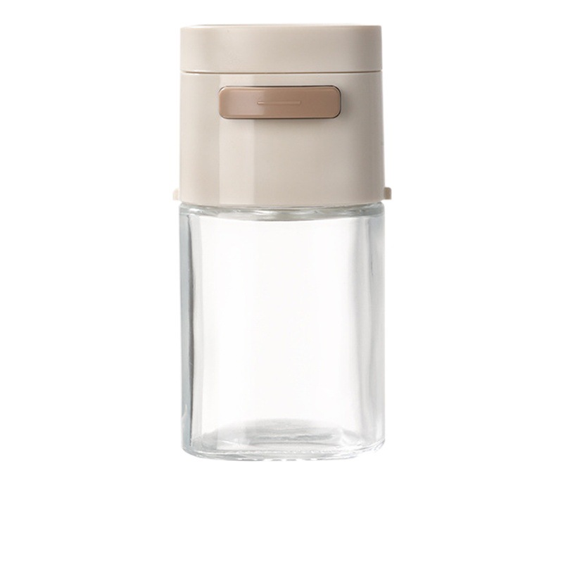 Picture of FaSoLa kitchen quantitative seasoning jar press-type controlled salt bottle household sealed moisture-proof salt jar seasoning bottle
