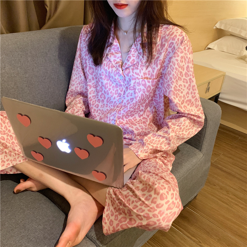 Internet Celebrous Live Pajamas Spring and Autumn Women's Cardigan Thin Outwear Pajamas Japanese Cartoon Cute Home Clothes Set