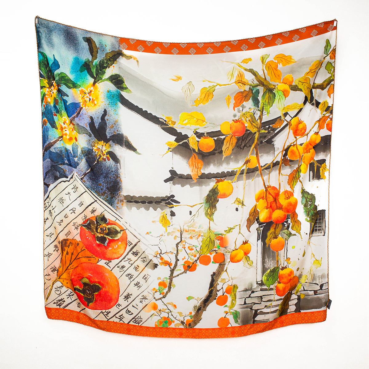Picture of Collection New Vintage Original Artistic Mulberry Silk Silk Cotton Spinning Machine Side All-match 70 Square Scarf Elegant Shawl