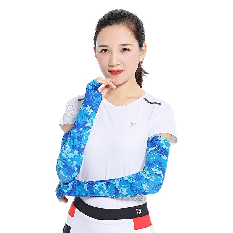 Fingerless Cycling Sun Protection Sleeves, Enlarged and Longed, Summer Cycling Arm Sleeves, Mountaineering and Fishing Cold-Feeling Ice Silk Sleeves