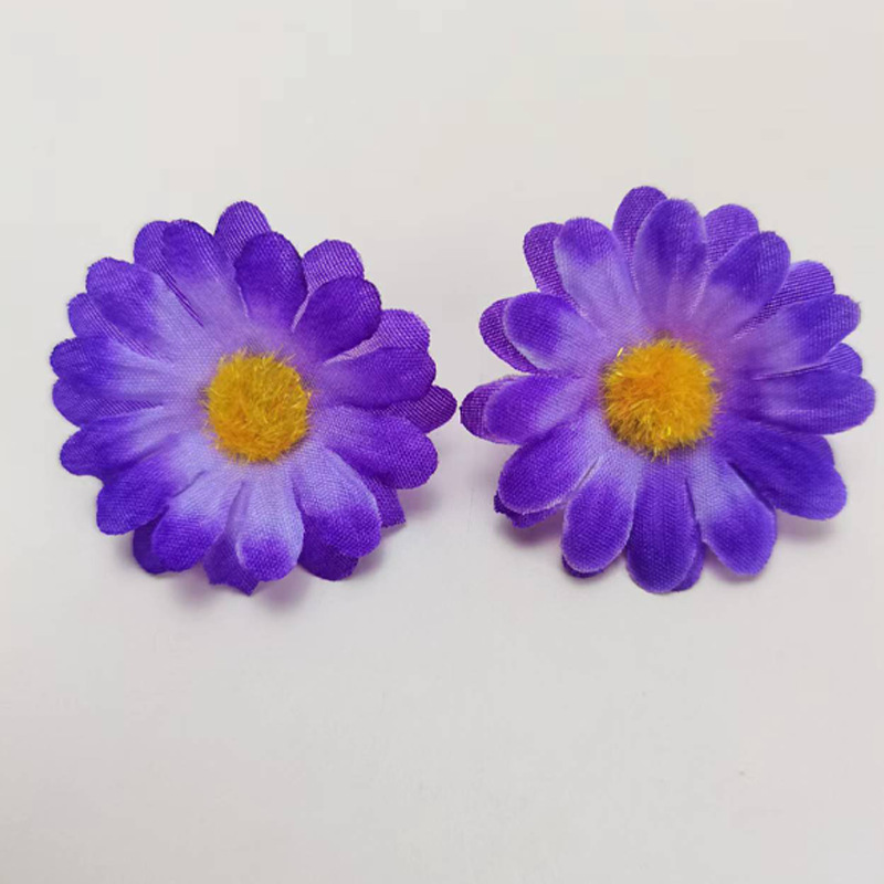 Picture of Simulated 4cm Small Chrysanthemum DIY Sun Flower Head Small Daisy Arch Road Leading Flower Arrangement Flower Garland Head Jewelry Wholesale