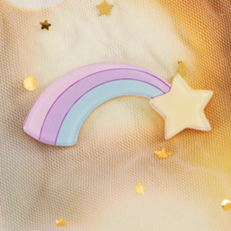 Picture of Japanese and Korean Acrylic Badges Anime Cartoon Cute Brooch Unicorn Rainbow Little Girl Bag Pendant Accessories