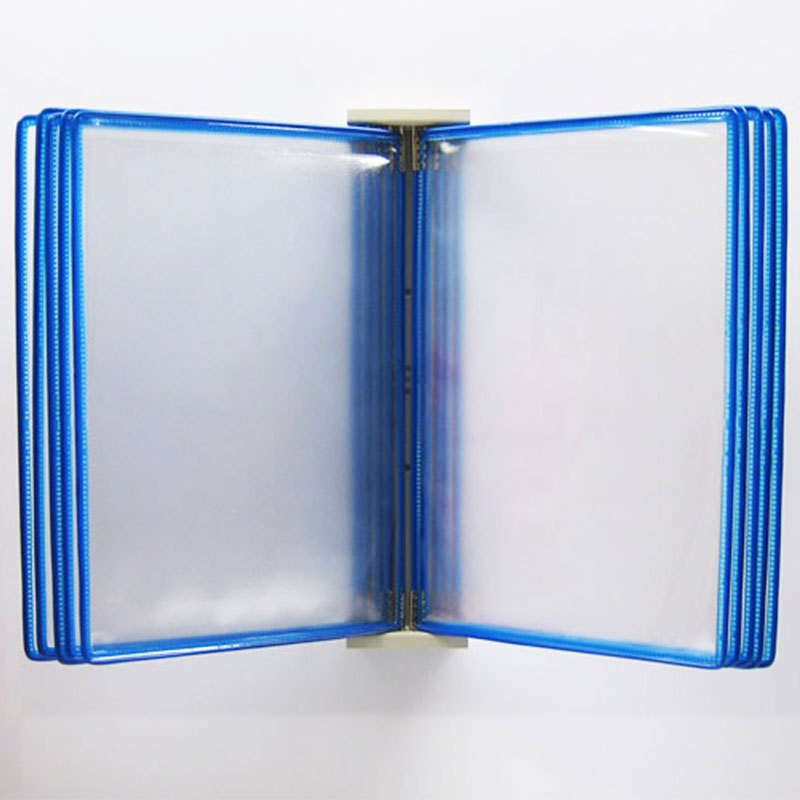 Picture of 10-page page folder A4 wall-mounted display rack wall-mounted data rack standard work instruction