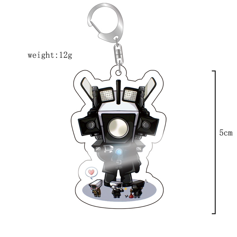 Picture of Cross-border new toilet man keychain skibidi toilet monitor Man TV man creative killer pendant batch