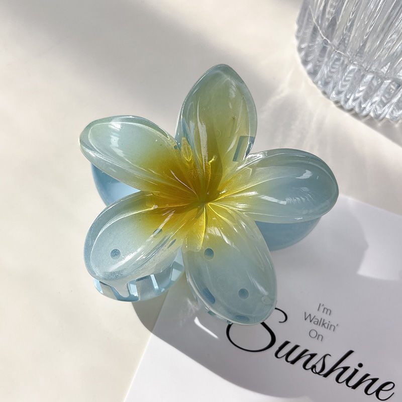 Picture of Cross-border egg flower clip large high-grade gradient Flower hairpin back head updo ponytail shark clip headdress