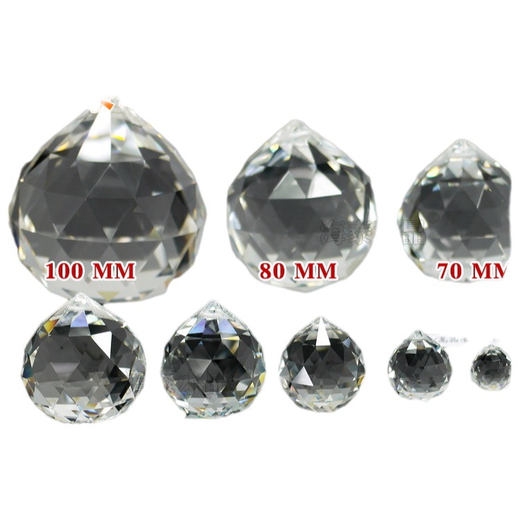 Crystal lighting ball 15.20.30.40.50.60.70.80.100mm wedding crystal pendant bead string accessories