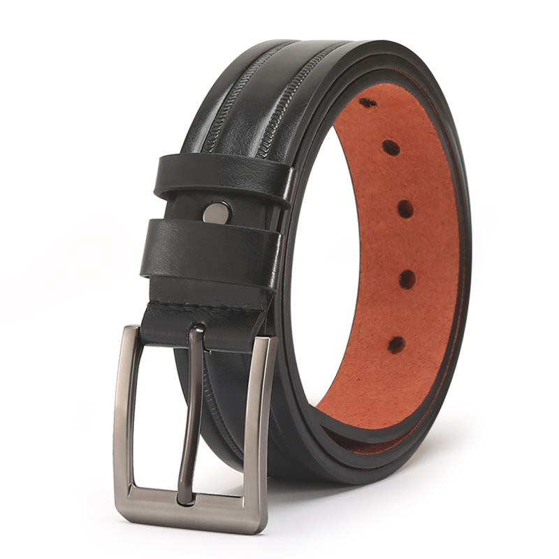 Picture of New European and American casual Joker men's pin buckle belt PU washed microfiber belt pants belt stall supply wholesale
