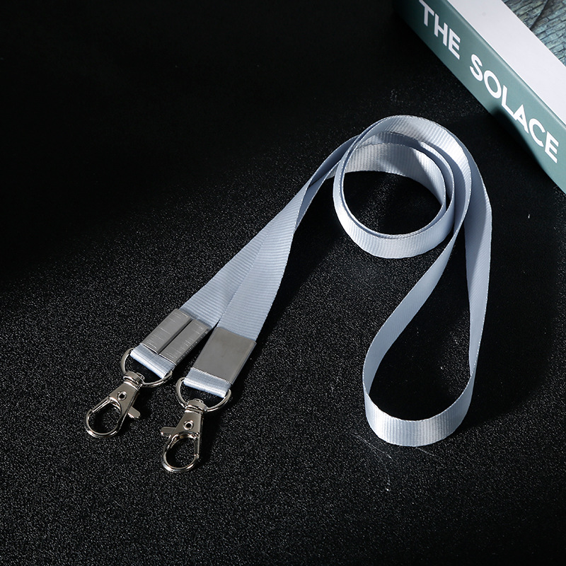 Picture of Lobster hook double buckle key chain thickened lanyard work card badge lanyard work tag factory tag printed logo