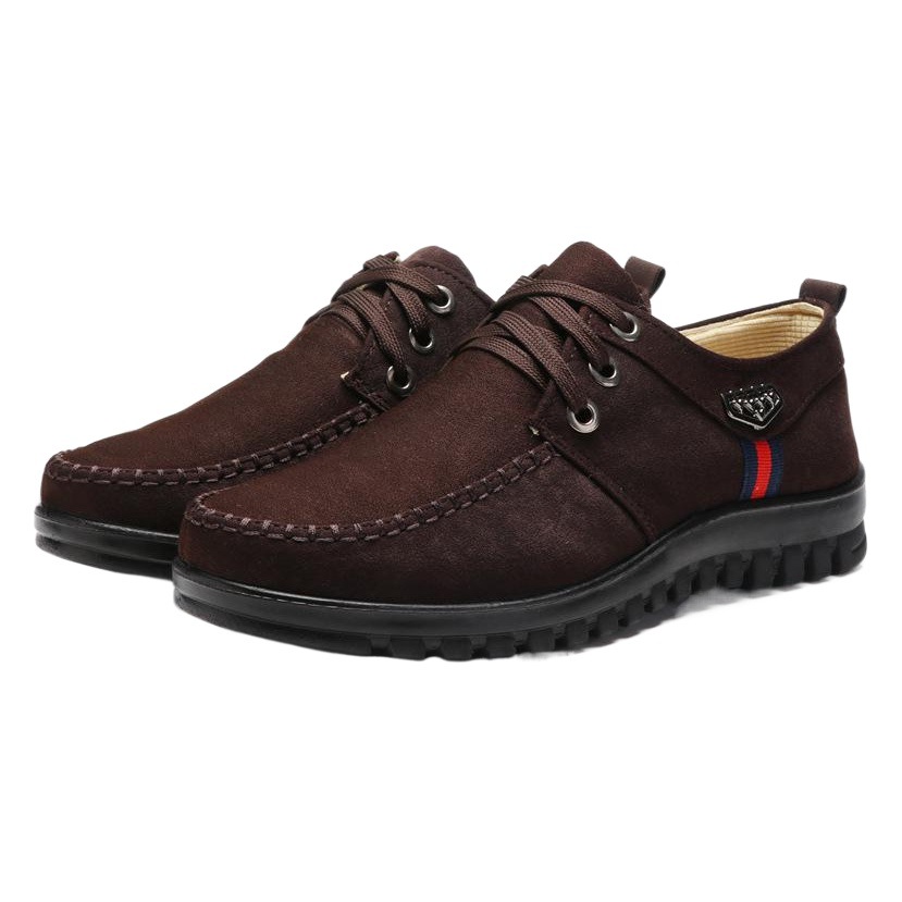 New Old Beijing Cloth Shoes Men's Spring and Autumn Breathable Single Shoes Lace-up Business Casual Shoes Men's British Driving Shoes