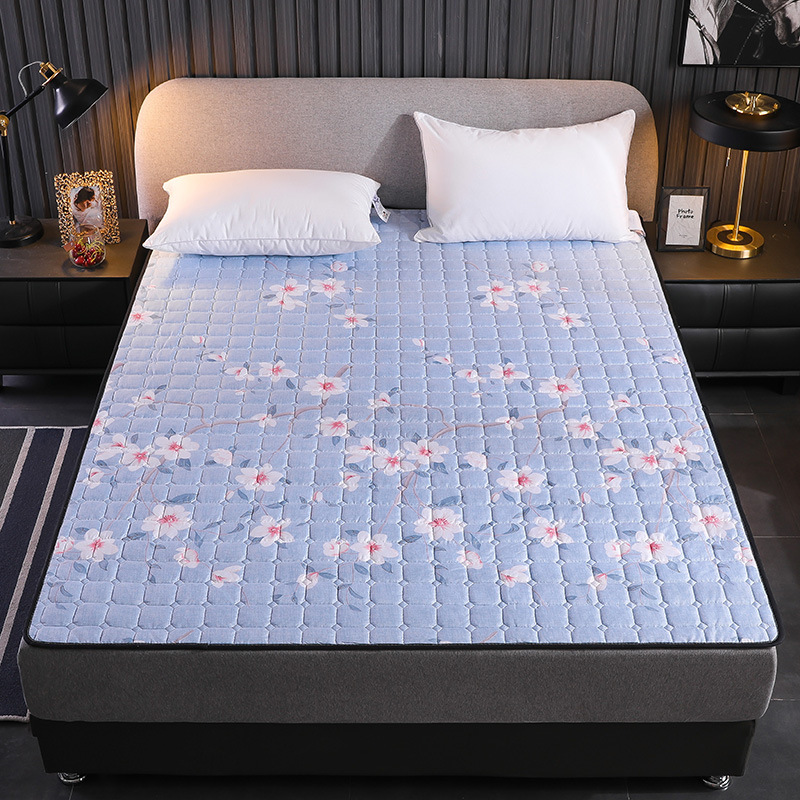 Picture of Four Seasons Mattress Cushion Household Protective Pad Thin Student Dormitory Single Bed Mattress Cushion Folding Bedroom Double