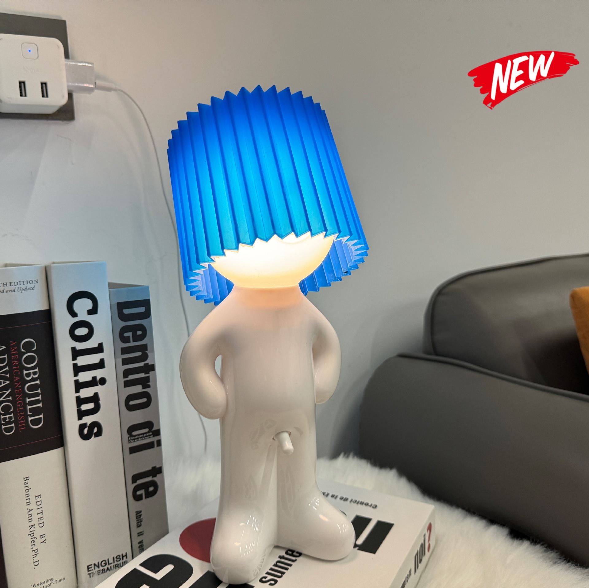 Cross-Border Hot-Selling USB Plug-In Creative Mr P Shy Desk Lamp Shy Boy Naughty Night Light