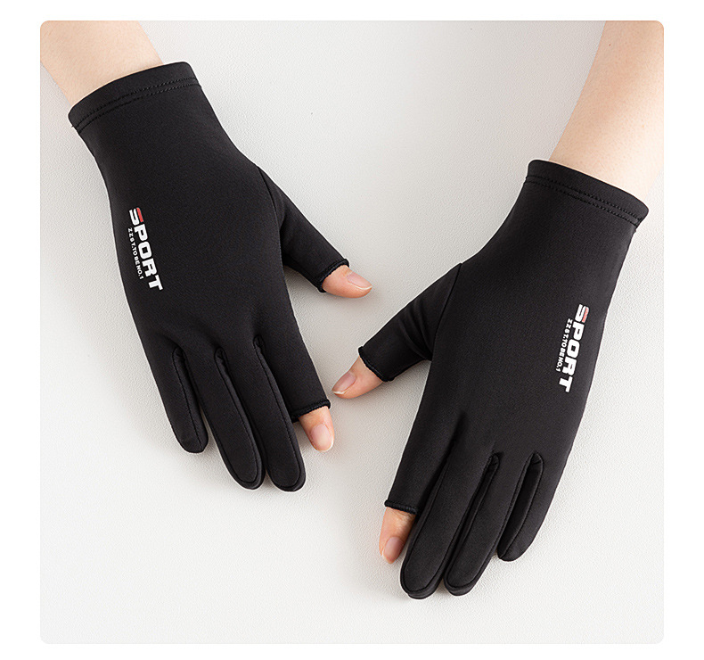 Picture of Ice Silk Gloves for Men and Women, Cycling Sports Fitness Luya Fishing Climbing High Elasticity Comfortable Sweat-Absorbent Sun Protection Gloves