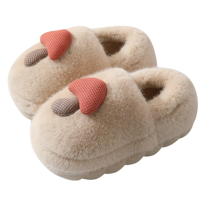 New Winter Autumn and Winter Thick Cute Mushroom Couple Indoor Thickened Household Eva Maomao Cotton Shoes Women Wholesale
