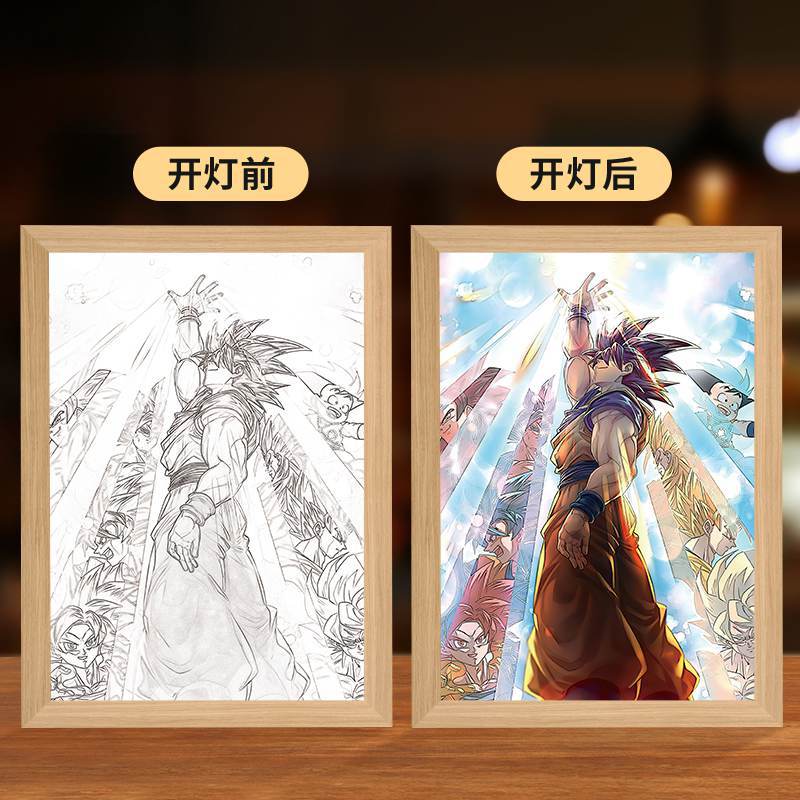 Picture of Carefully Selected Dragon Ball Carrot Goku Lighting Painting Vegeta Super Saiyan Creative Atmosphere Light Ornaments