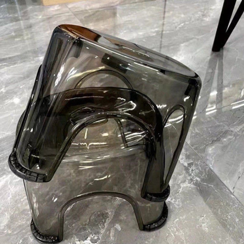 Picture of Extra thick plastic stool thickened transparent stool small stool non-slip bathroom stool children adult stool bath stool round stool
