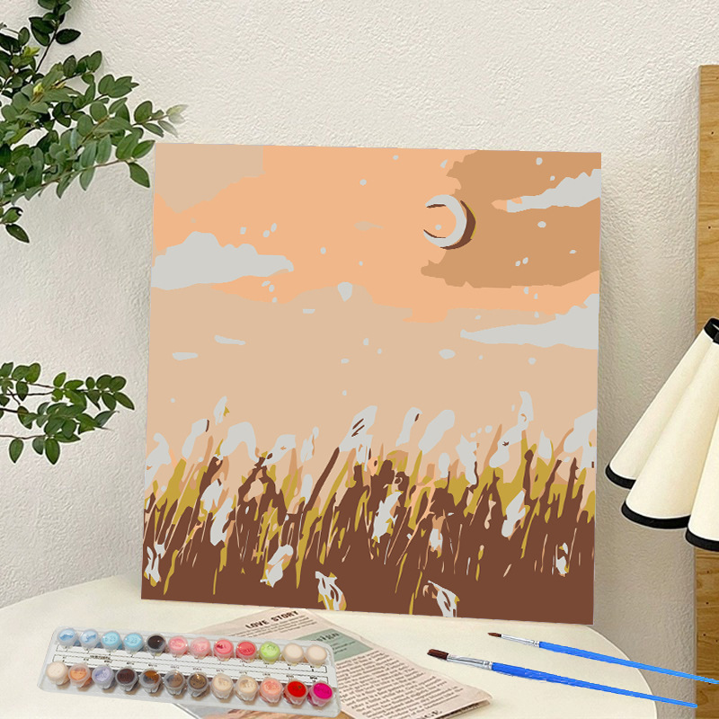 Picture of Digital oil painting landscape Dafen village hand-painted mathematical oil painting coloring painting oil painting flowers flower oil painting wholesale