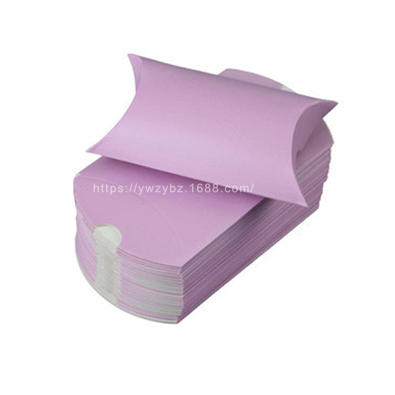 Picture of Cross-Border Spot Wholesale Wedding Paper Folding Wedding Candy Box Candy Color Pillow-Shaped Wedding Candy Box Pillow Box