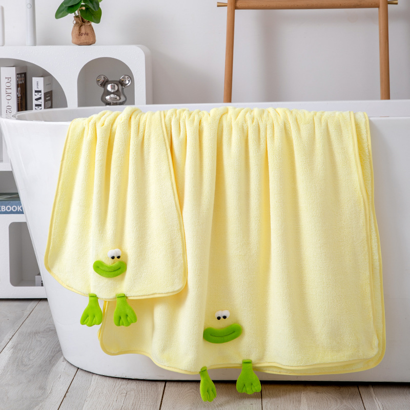 Picture of Spot Wholesale Cartoon Animal Coral Velvet Towel Soft and Absorbent Household Face Towel Bathing Face Wash Mother Towel Set