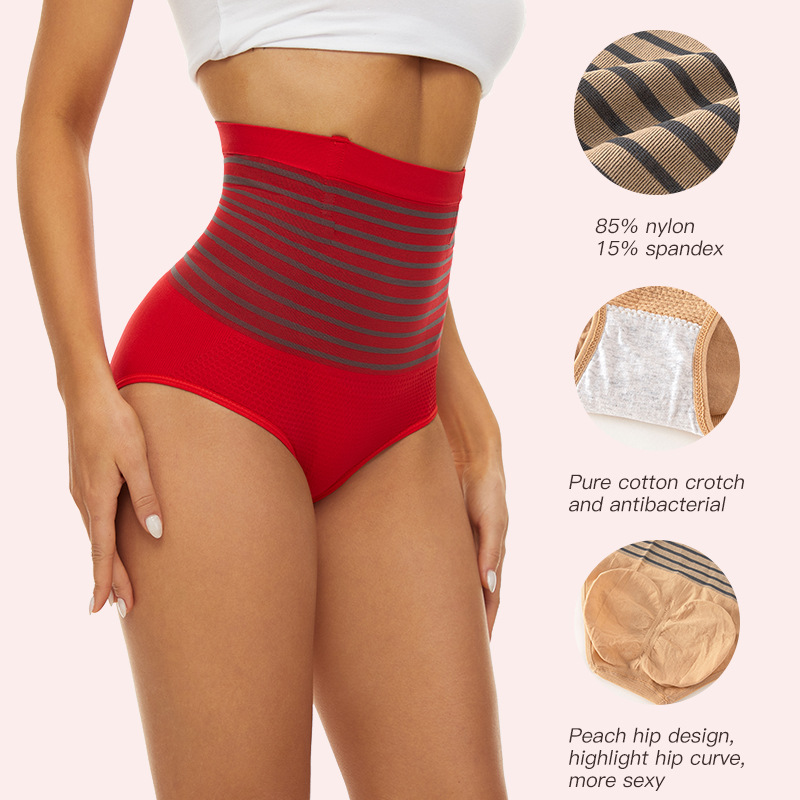 Foreign Trade High Waist Abdominal Panties Women Postpartum Plastic Waist Hip Body Shaping Pants Skin-friendly Soft Triangle Panties Women
