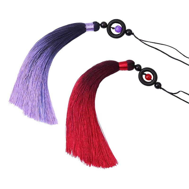 16CM lucky beads gradient tassel tassel ancient costume Hanfu pendant cheongsam press placket guqin pendant hanging ear wholesale