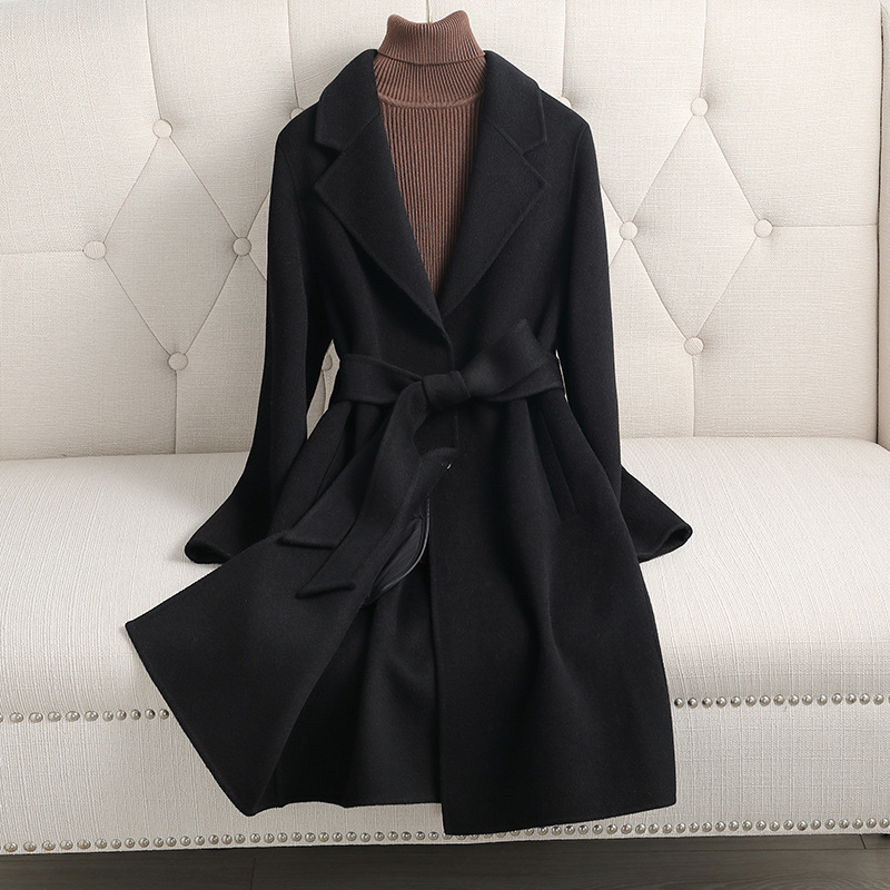 Picture of 2025 Autumn and Winter New Fashion Classy Double-Sided Woolen Cashmere Outwear Women's Mid-Length One-Piece Woolen Outwear