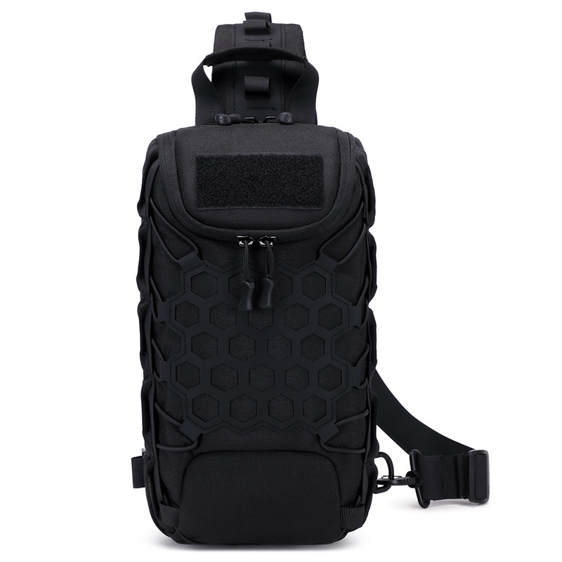 Picture of Amazon Cross-border Fashion Stitching Chest Bag Outdoor Tactical Chest Bag Shoulder Bag Camouflage Satchel Men's Fashion Chest Bag