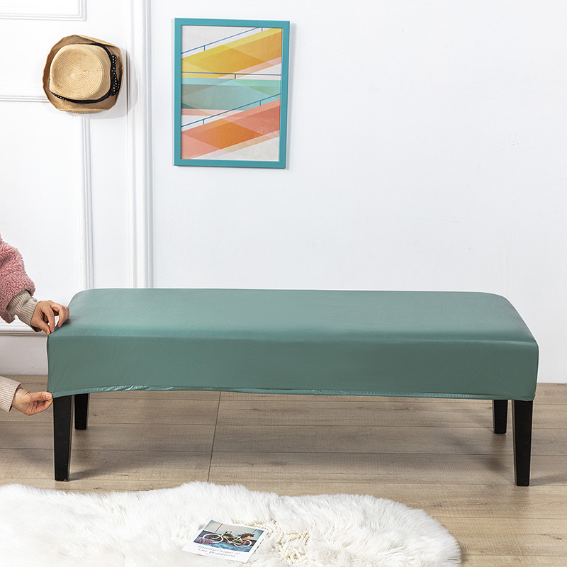 Picture of Long Stool Cover Cross-border Piano Elastic Thickened Leather Long Leather Stool Cover Household Hotel Shoe Changing Sitting Stool Cover