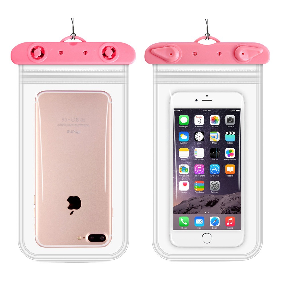 Four-Sided Double-Layer Mobile Phone Waterproof Bag Wholesale Swimming and Diving Outdoor Level 8 Waterproof Mobile Phone Bag Cover with High Transparency and Touch Screen