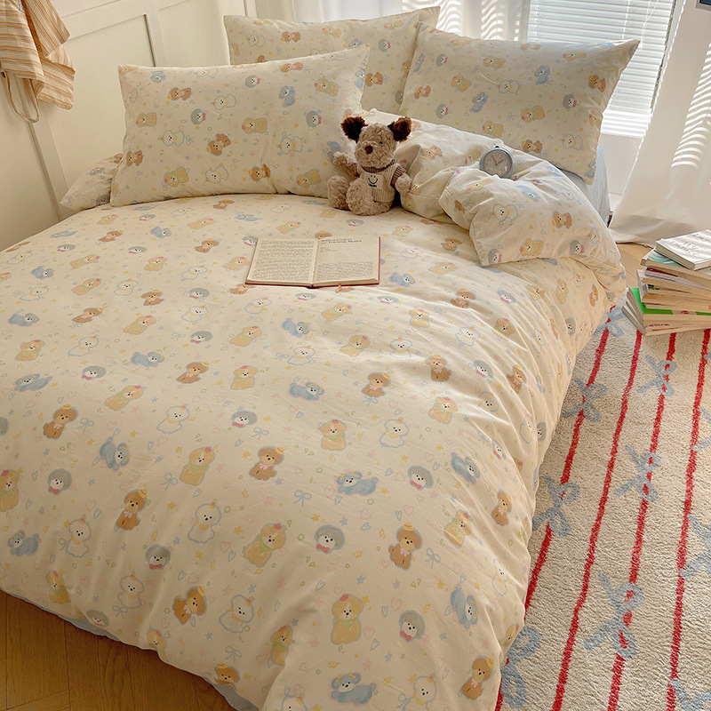 Picture of Wholesale ins cotton four-piece student dormitory three-piece set bed hat autumn and winter group purchase gift generation manufacturers