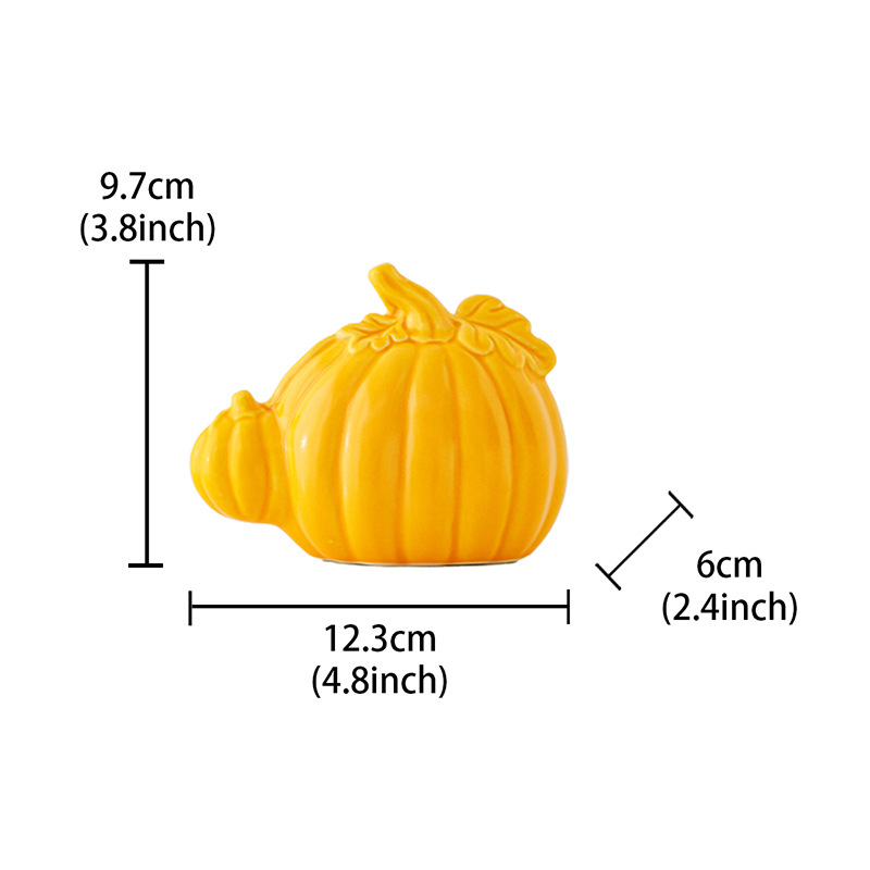 Picture of Nordic creative white ceramic pumpkin decoration desktop decoration home decoration Halloween gift