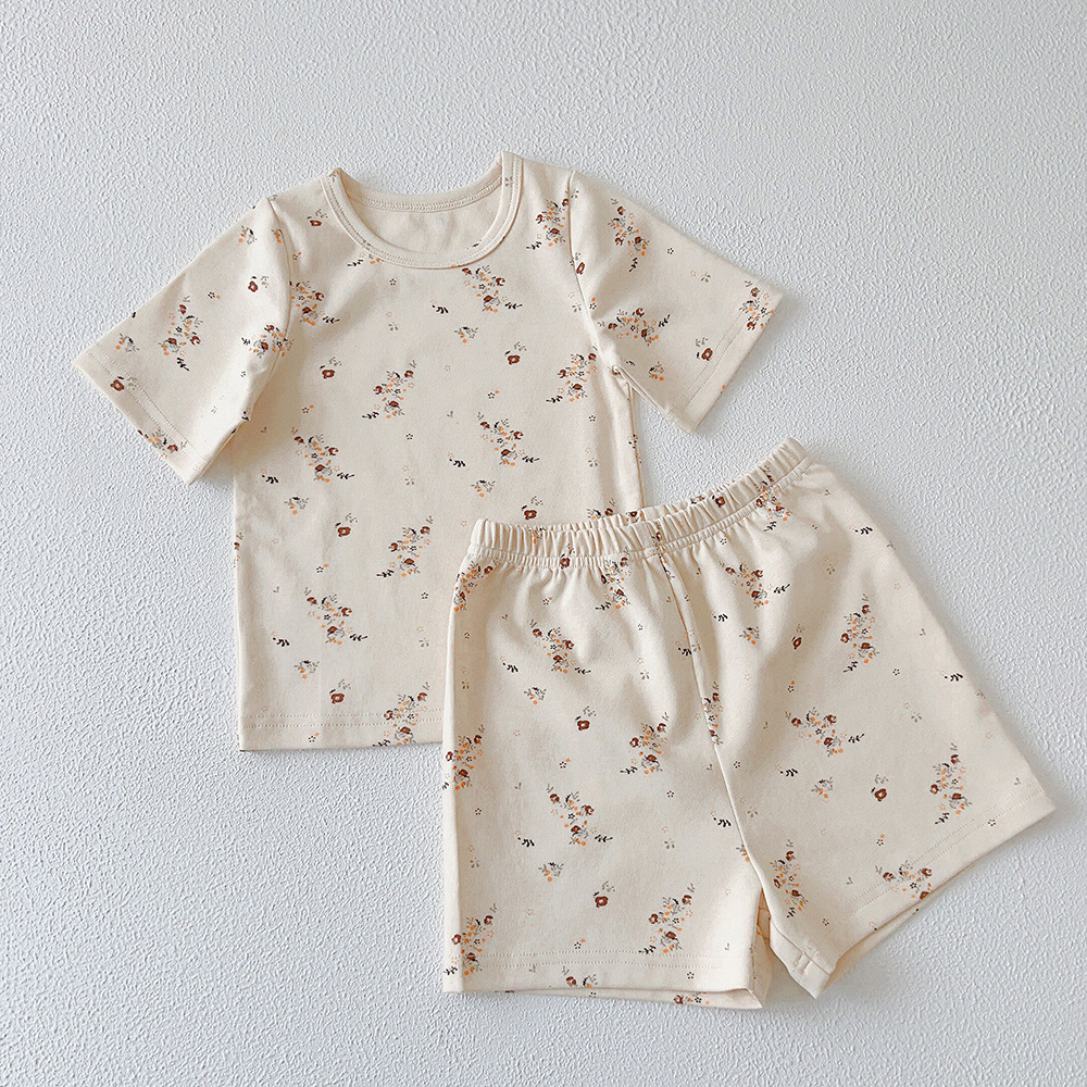 Picture of Xg Summer Cross-Border Popular Kidsren's Home Clothes Kidsren's Pajamas Set Pure Cotton Short-Sleeved Suit for Small and Medium-Sized Kidsren