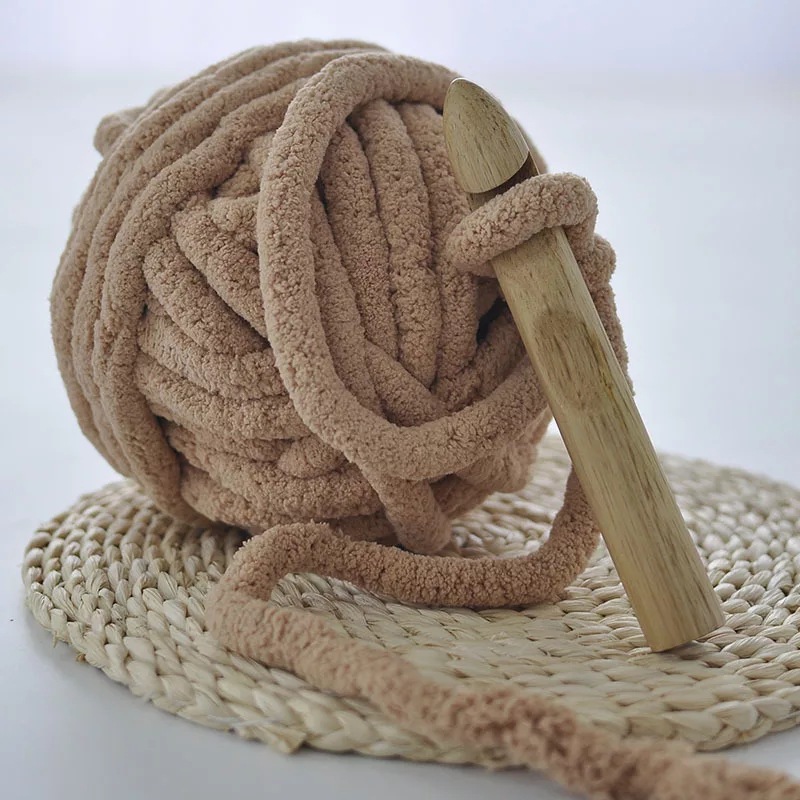 Amazon ins DIY chenille thick Icelandic yarn thick wool blanket hand-woven mat wish