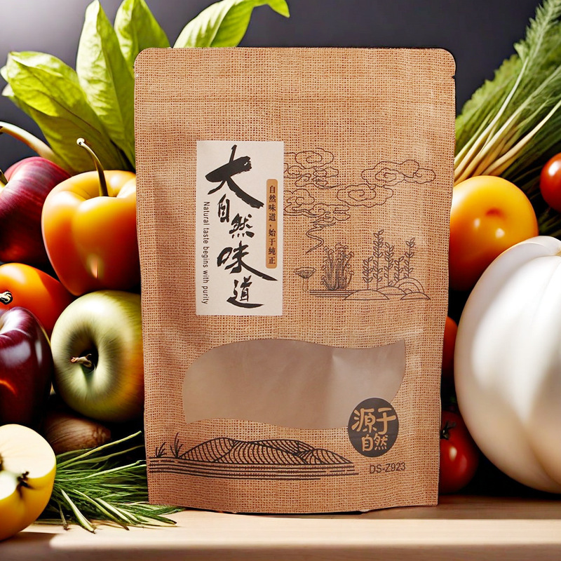Melon seeds and red dates packaging bags raisins cashew nuts paper bags agaric pine nuts mushroom self-styled Kraft paper 100