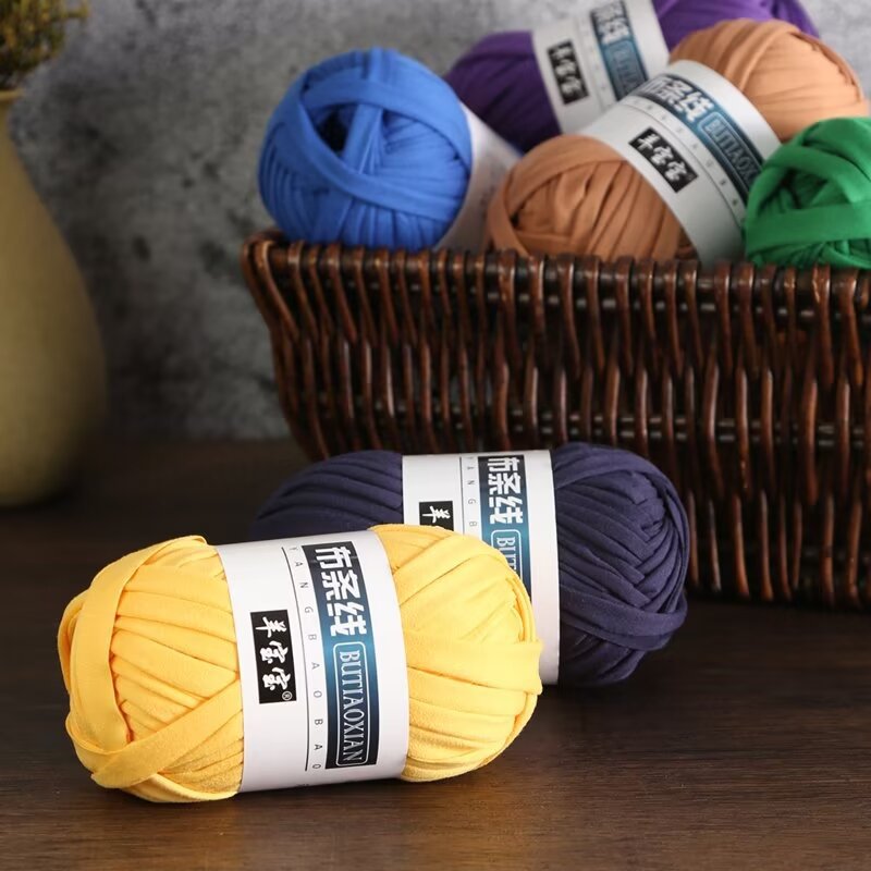 Yarn Strips, Crochet Doll Slippers, Storage Basket DIY Materials, Chunky Yarn for Knitting Bags, Yarn Balls, Crochet Yarn