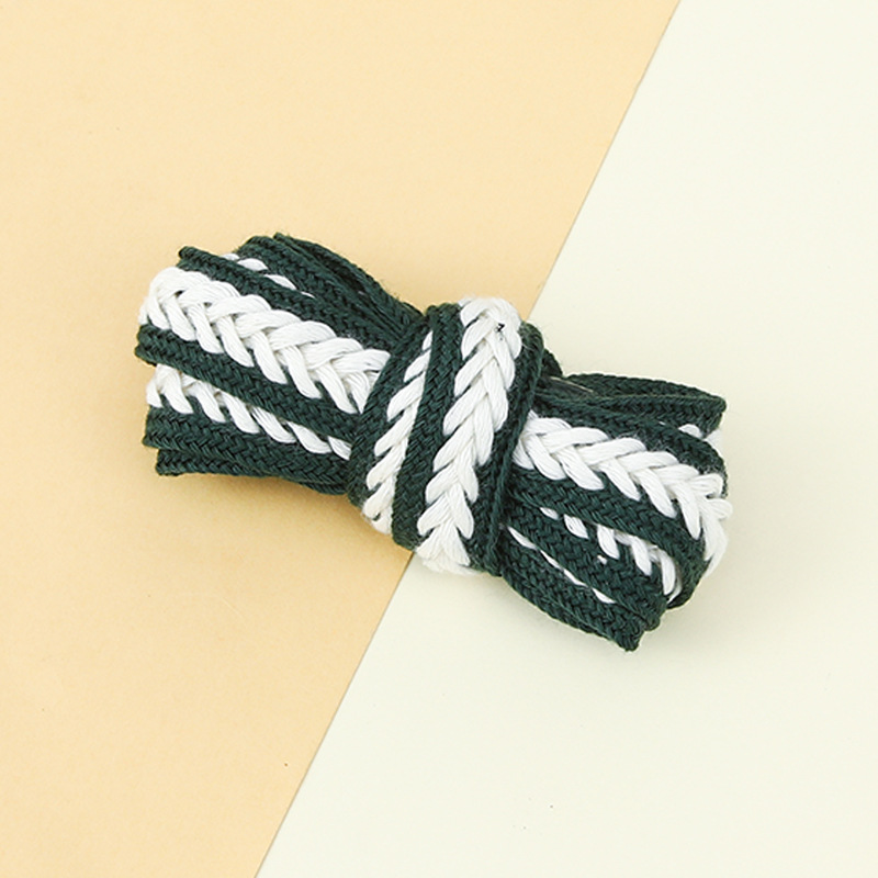 Picture of Marshmallow Two-Color Wheat Ear Shoelaces 1.5cm Casual Shoes Sneakers Twist Woven Cotton Shoelaces Ready for Cross-Border Wholesale