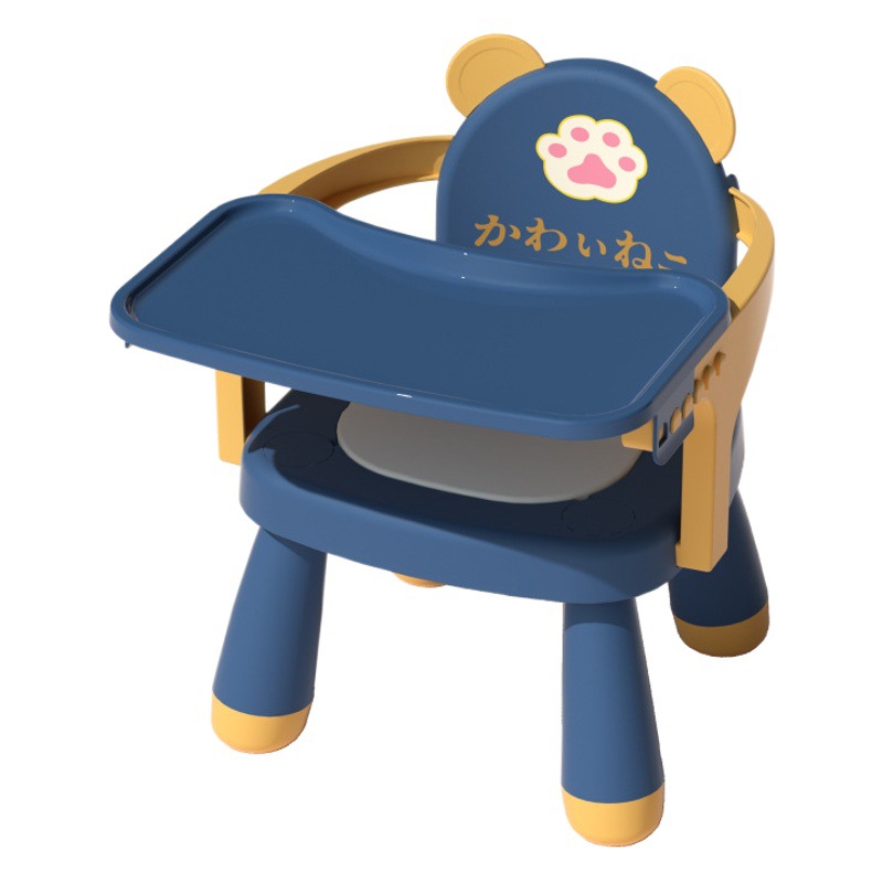 Children's Backrest Chair Baby Calling Chair Infant Seat Household Dining Plastic Dining Chair Cartoon Small Chair Bench