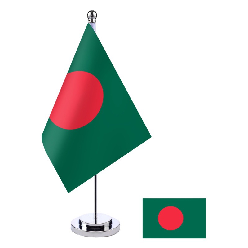 AliExpress Amazon Hot Selling Bangladesh Single Pole Desktop Flag Single Pole Small Flag Table Pendulum